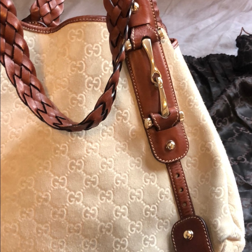 Gucci suede handbag